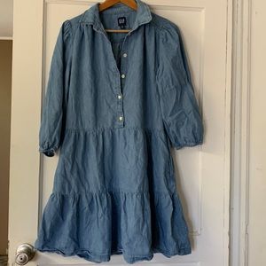 Gap tiered denim dress M. NWOT